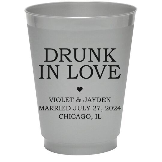 Drunk in Love Heart Colored Shatterproof Cups